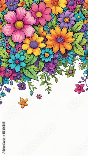 background with flowers, pattern with flowers, abstract floral background © CreativeVirginia