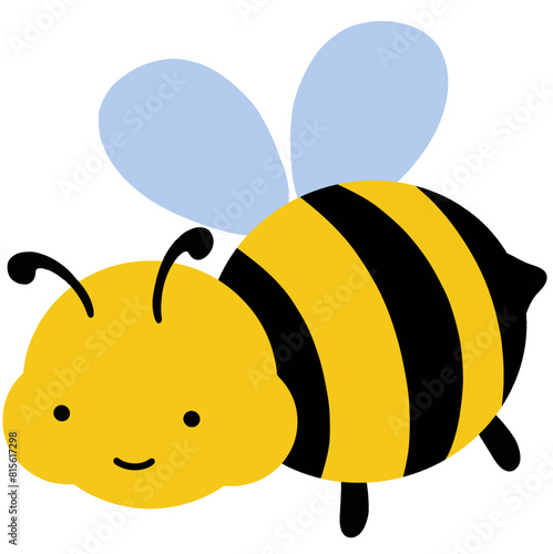 Cute bee. Flat style vector illustration.
