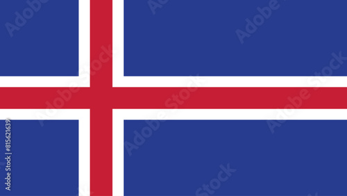 Iceland flag free vector illustration
