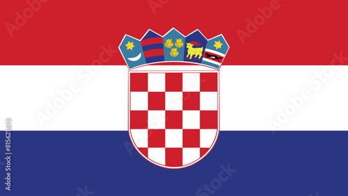 Fotografi Croatia flag free vector illustration