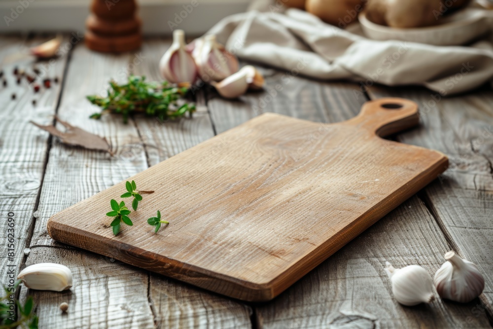 a clean empty chopping board