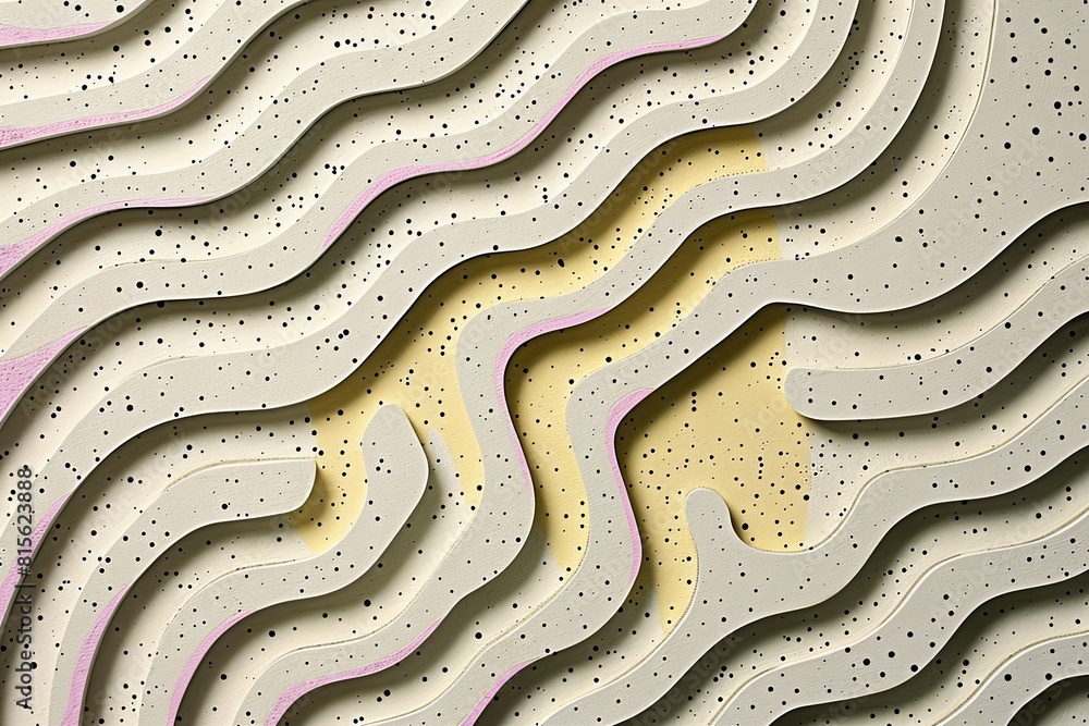 Fototapeta premium Textured Abstract Waves with Speckled Details