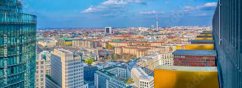 Scenic Daytime Berlin Cityscape with Television Tower and Red Town Hall Known as Rotes Rathaus photo