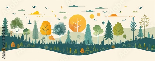 A sustainable forest management policy incorporating climate change adaptation and mitigation strategies such as forest carbon sequestration REDD initiatives and sustainable   illustration © Coosh448
