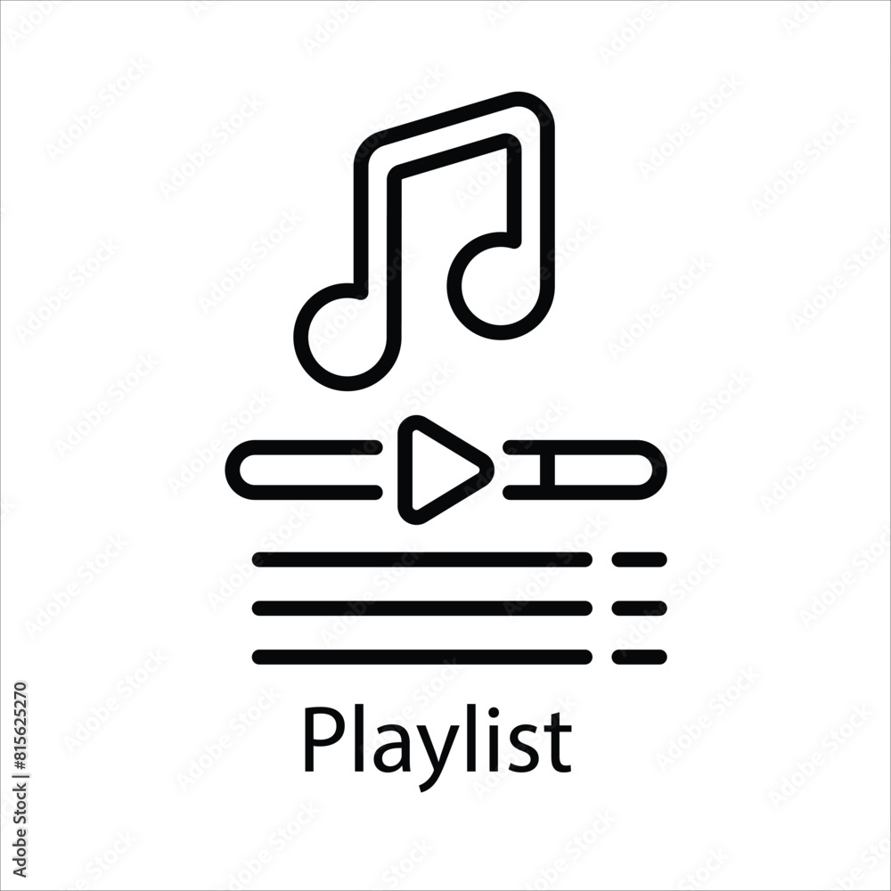 Playlist Vector icon Playlist Vector icon