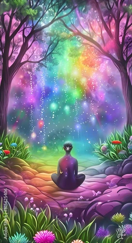 seven chakras of life in animated form