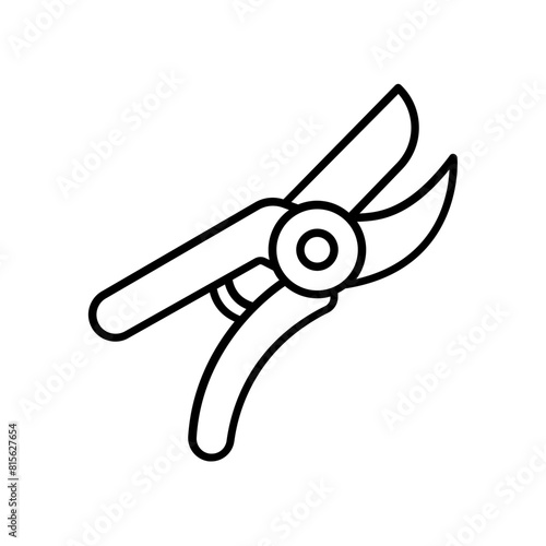 pruning shears icon. outline icon