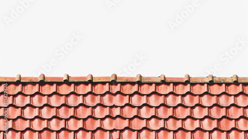 Metal tile isolated on white background. Material for roof.