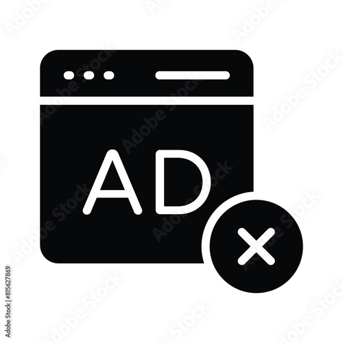 No ads, ad block vector design easy to use and download