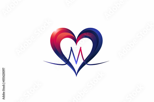 Elegant Cardiologist Logo with Stylized Heart and EKG Line