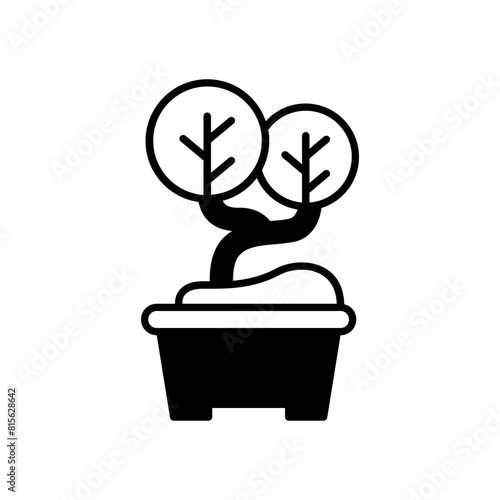 bonsai icon. black fill icon