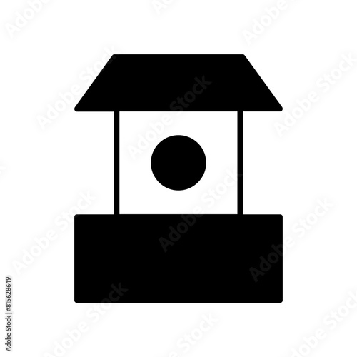 bird home icon. black fill icon