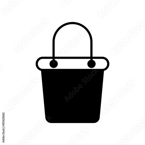 bucket icon. black fill icon