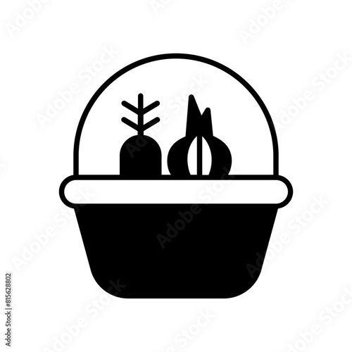 harvest icon. black fill icon