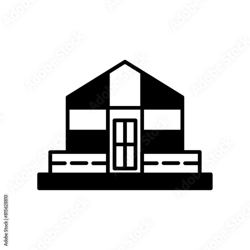greenhouse icon. black fill icon