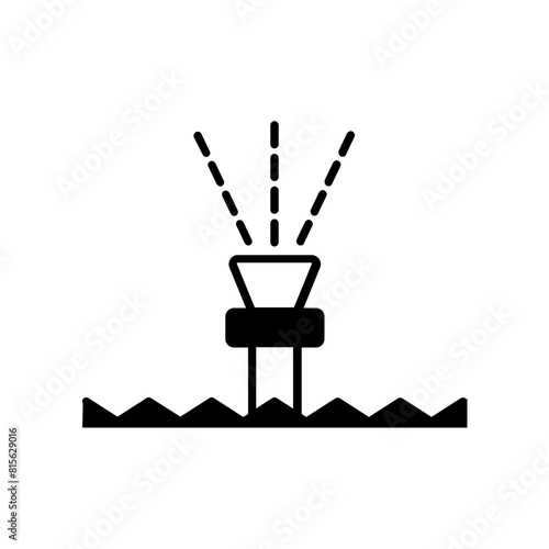 sprinkler icon. black fill icon