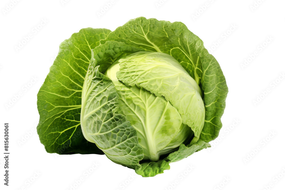 Fresh Green Cabbage on transparent Background Fresh Green Cabbage on transparent Background