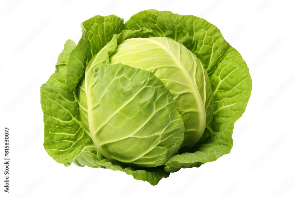 Fresh Green Cabbage on transparent Background Fresh Green Cabbage on transparent Background