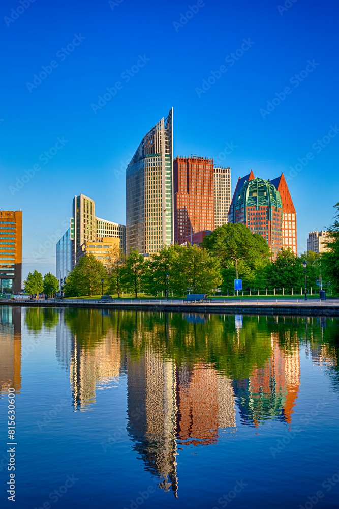 Naklejka premium Netherlands Traveling. Pictiresque Skyline of the Hague City (Den Haag) in the Netherlands.