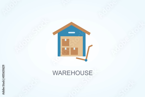 Warehouse Vector  Or Logo Sign Symbol Illustration