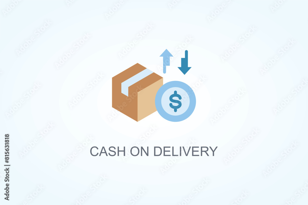Cash On Delivery Vector Or Logo Sign Symbol Illustration Cash On Delivery Vector Or Logo Sign Symbol Illustration