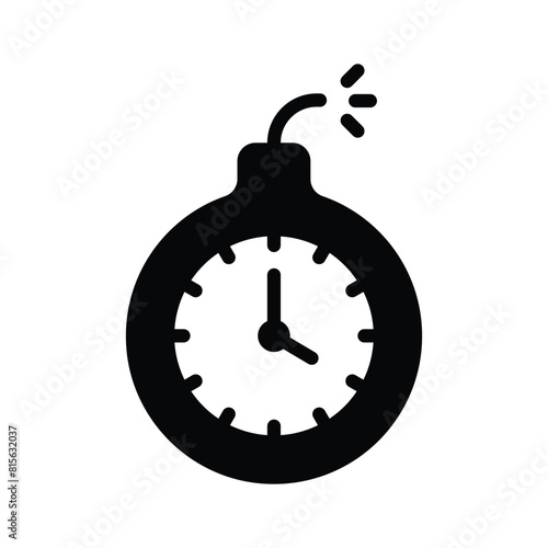 Deadline, timebomb, limited time offer icon design