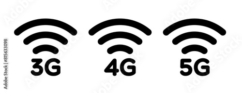 Set of Cellular Network Signal Icons