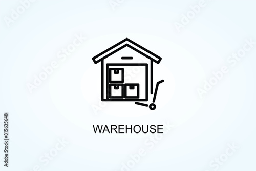Warehouse Vector  Or Logo Sign Symbol Illustration