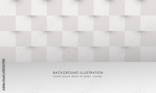 Grey Wall Geometric Background 3D Realistic Rendering Simple Elegant Copy Space Area EPS 10
