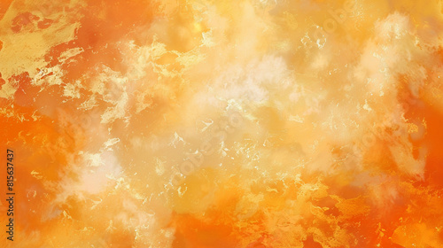 Vivid abstract painted background with dynamic orange and yellow brush strokes