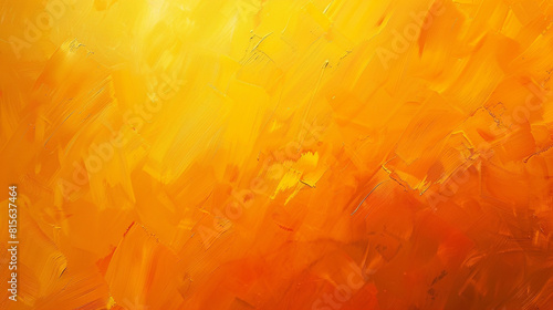 Vivid abstract painted background with dynamic orange and yellow brush strokes