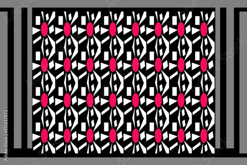 Geometric shape form a pattern on black background