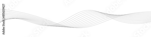 Abstract minimal wavy lines abstract futuristic tech background. Undulate Grey Wave Swirl, frequency sound wave, twisted curve lines with blend effect.