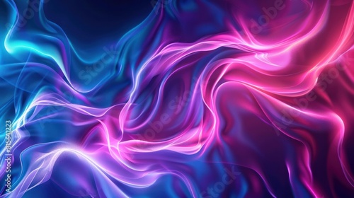 Neon colors flow  purple pink blue color gradient background blurred banner design