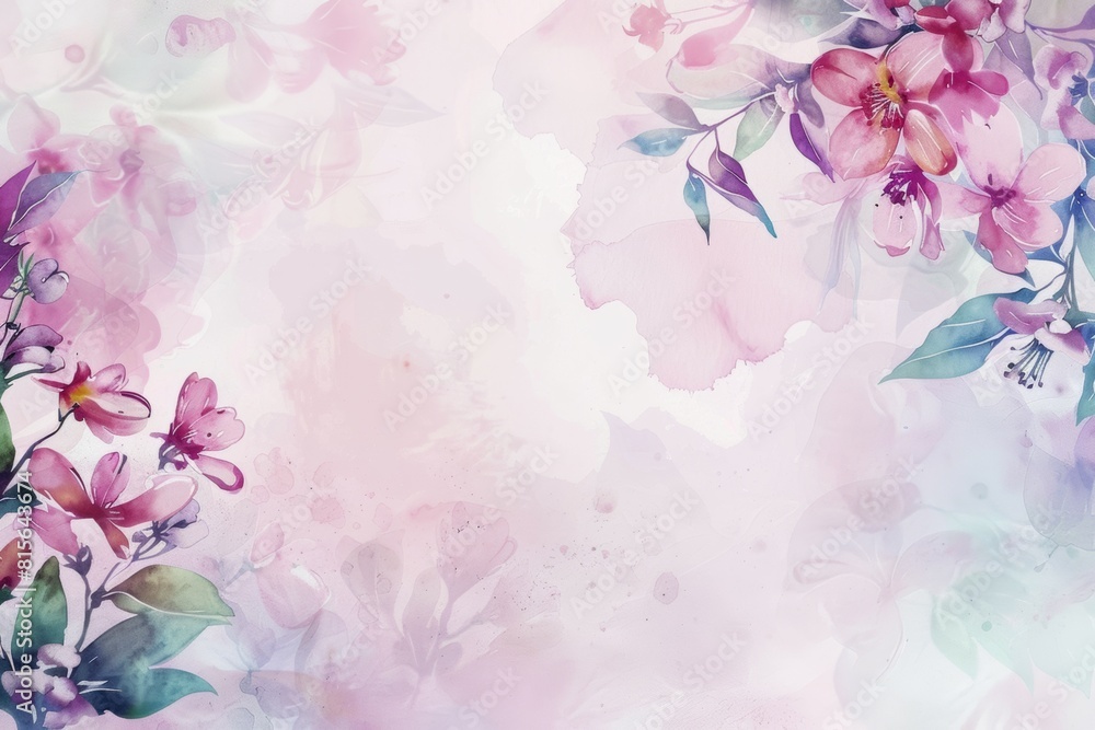 Fototapeta premium watercolor flower background