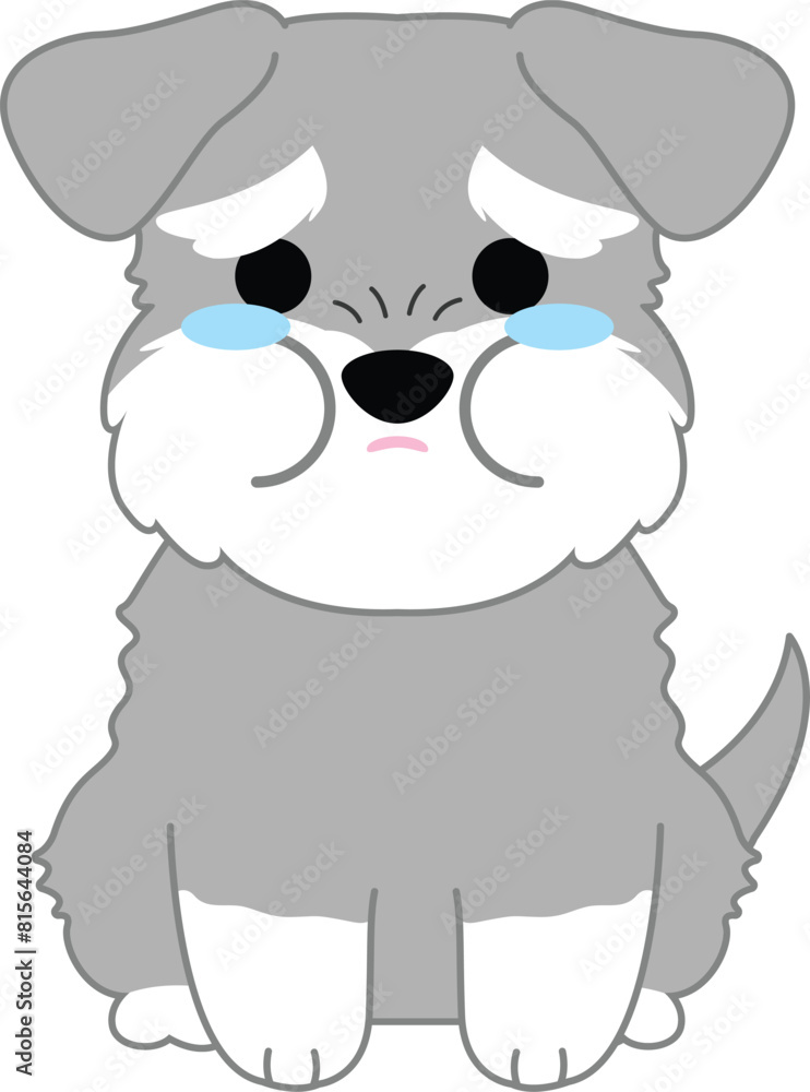 Obraz premium Cute dog crying.eps