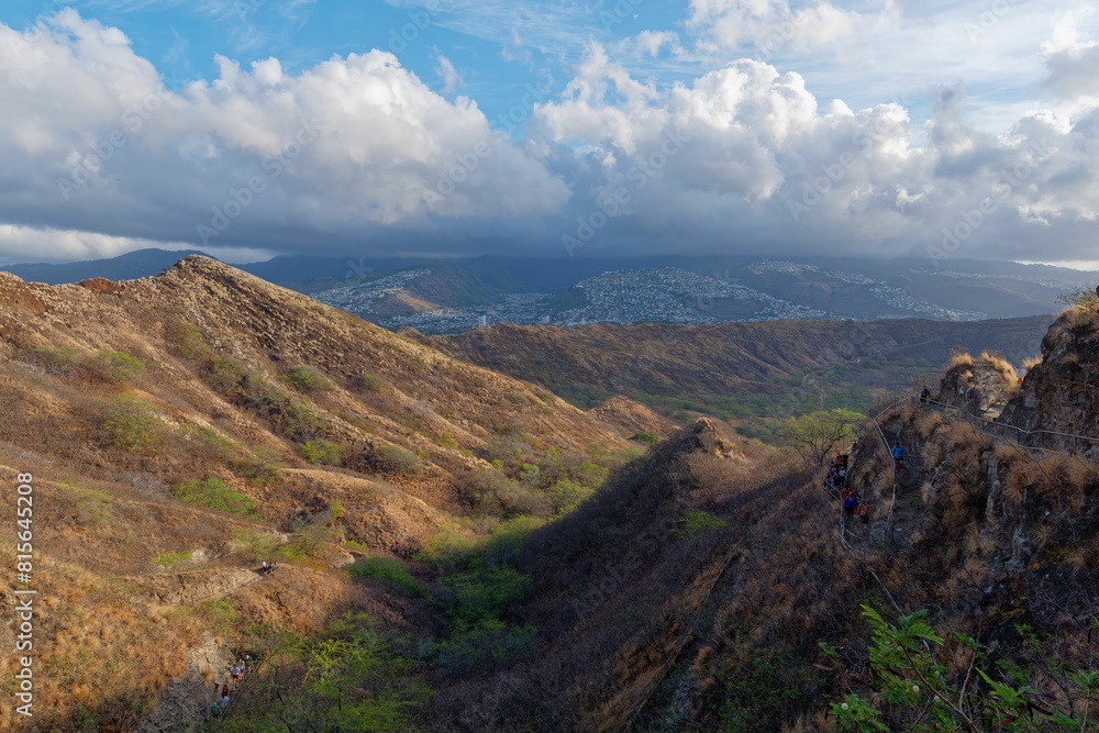 Stunning view of the Diamond Head hike on Oahu, Hawaii. Stunning view of the Diamond Head hike on Oahu, Hawaii.