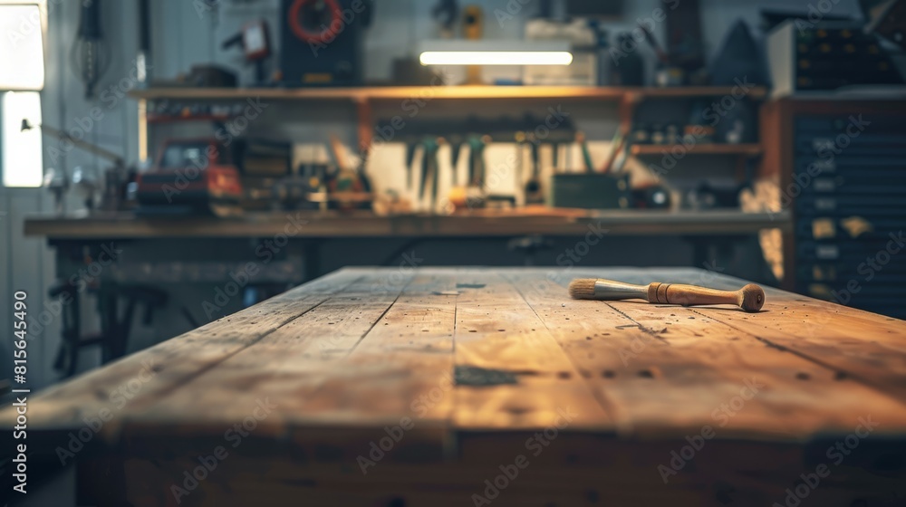 modern clean workshop bench close up of clean surface. modern clean workshop bench close up of clean surface.