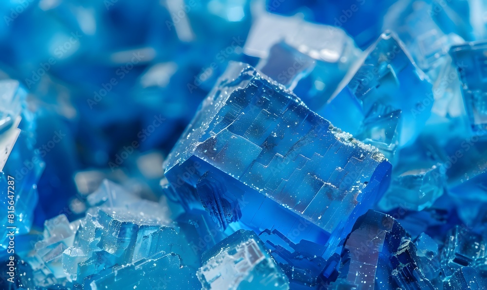 Blue Copper Sulfate Crystals, Generative AI Blue Copper Sulfate Crystals, Generative AI