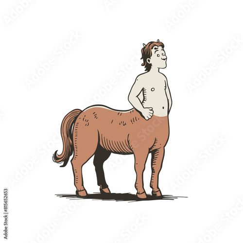 Centaur Doodle Art: Mythical Illustration of a Half-Human, Half-Horse