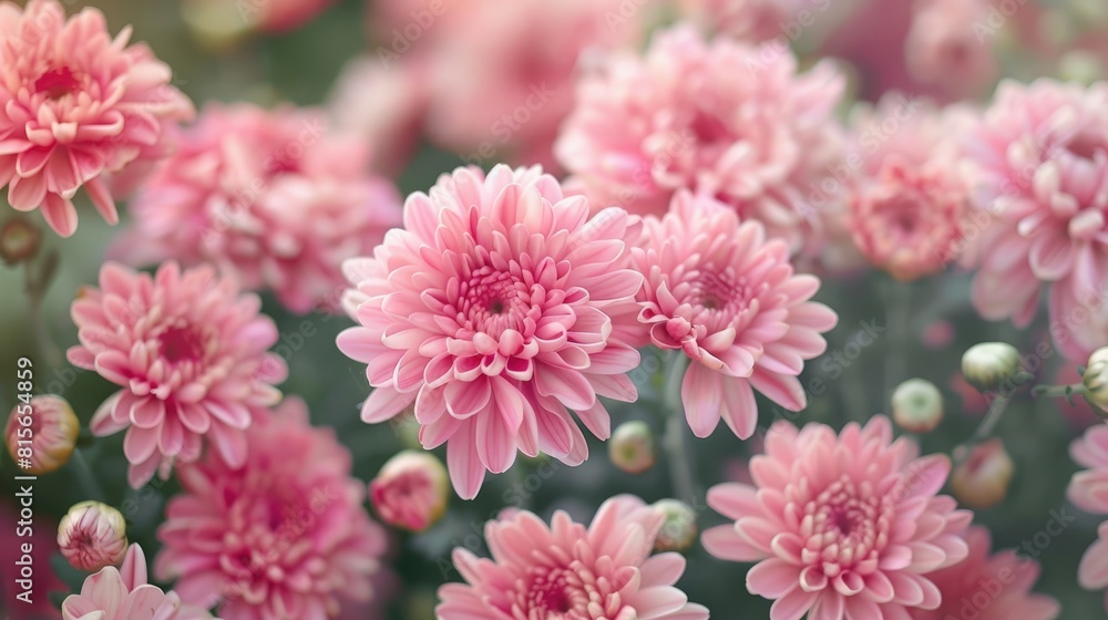 Pink chrysanthemum in full bloom with an adorable appearance Pink chrysanthemum in full bloom with an adorable appearance