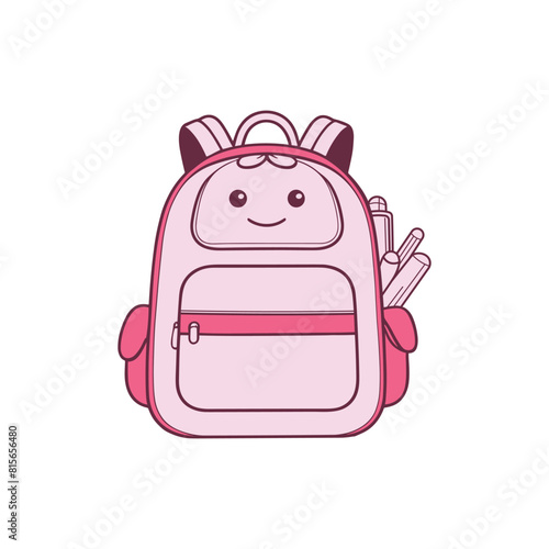 Pink girl Bag vector illustration, girl vector illustration (ID: 815656480)