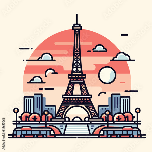 eifel tower vector eps