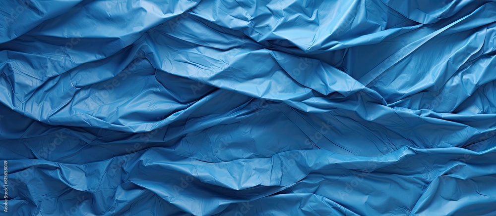 Obraz premium blue crumpled paper texture background. copy space available