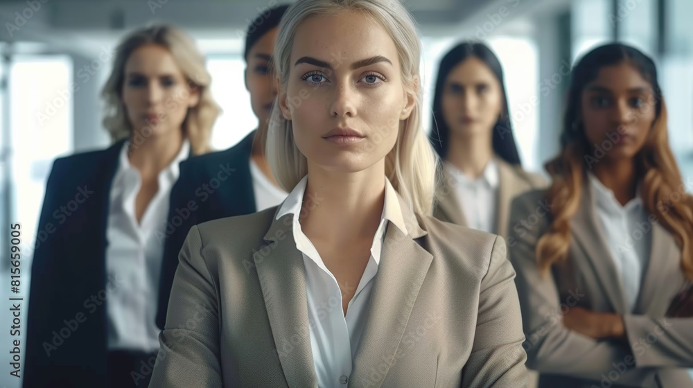 Group of confident female executives ,looking at the camera. Generative AI Group of confident female executives ,looking at the camera. Generative AI
