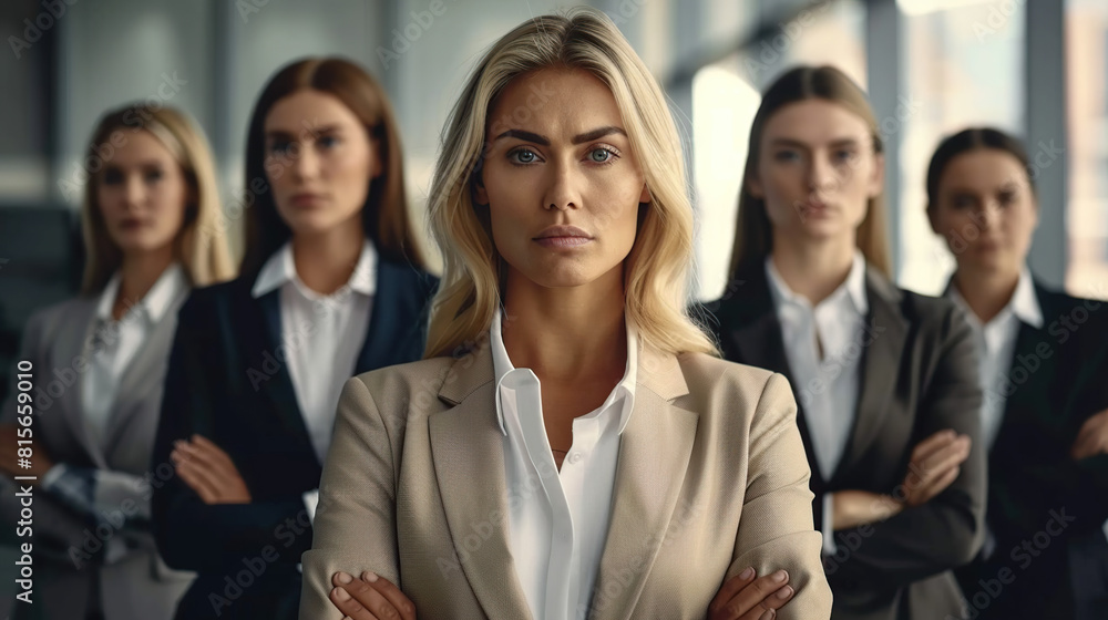 Group of confident female executives ,looking at the camera. Generative AI Group of confident female executives ,looking at the camera. Generative AI