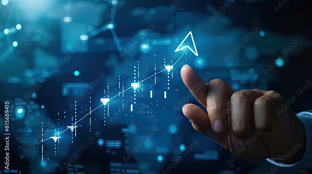 Driving Business Success: Futuristic Technology Concept Driving Business Success: Futuristic Technology Concept