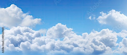 Cloudy blue sky abstract background blue sky background with tiny clouds. copy space available