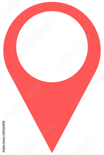 Pin map place location icon isolated on white background.