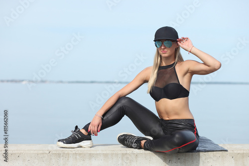 fitness woman with a sports figure